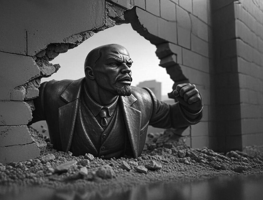 lenin_crumbles_wall Pronto il decreto: l’aeroporto di Volgograd torna Stalingrado. Ora occhi sulla città